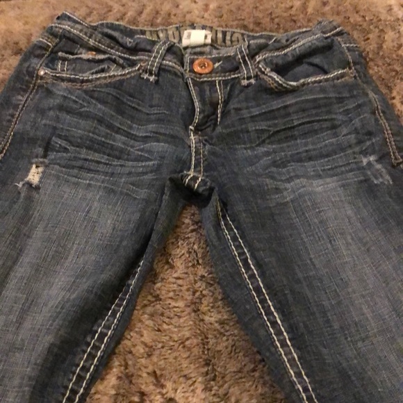 Distressed dark wash jeans - Picture 4 of 4
